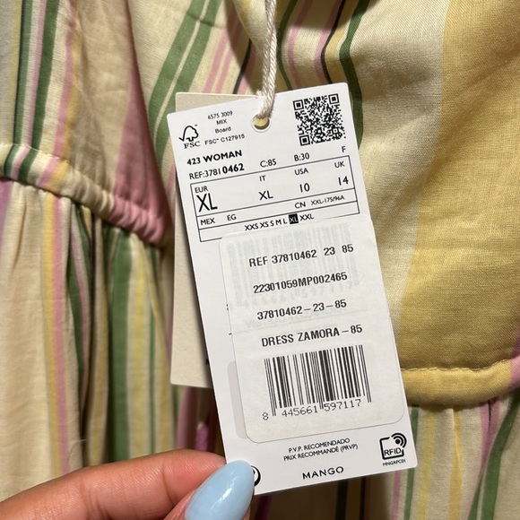 Mango Flowy Midi Dress Size 10 - Picture 3 of 3